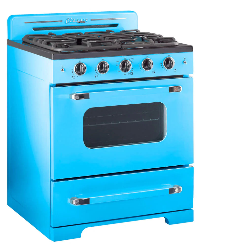 Unique Off Grid UGP-30CR RB Classic 30" x 42" With Single Oven and 4 Burners Blue Range