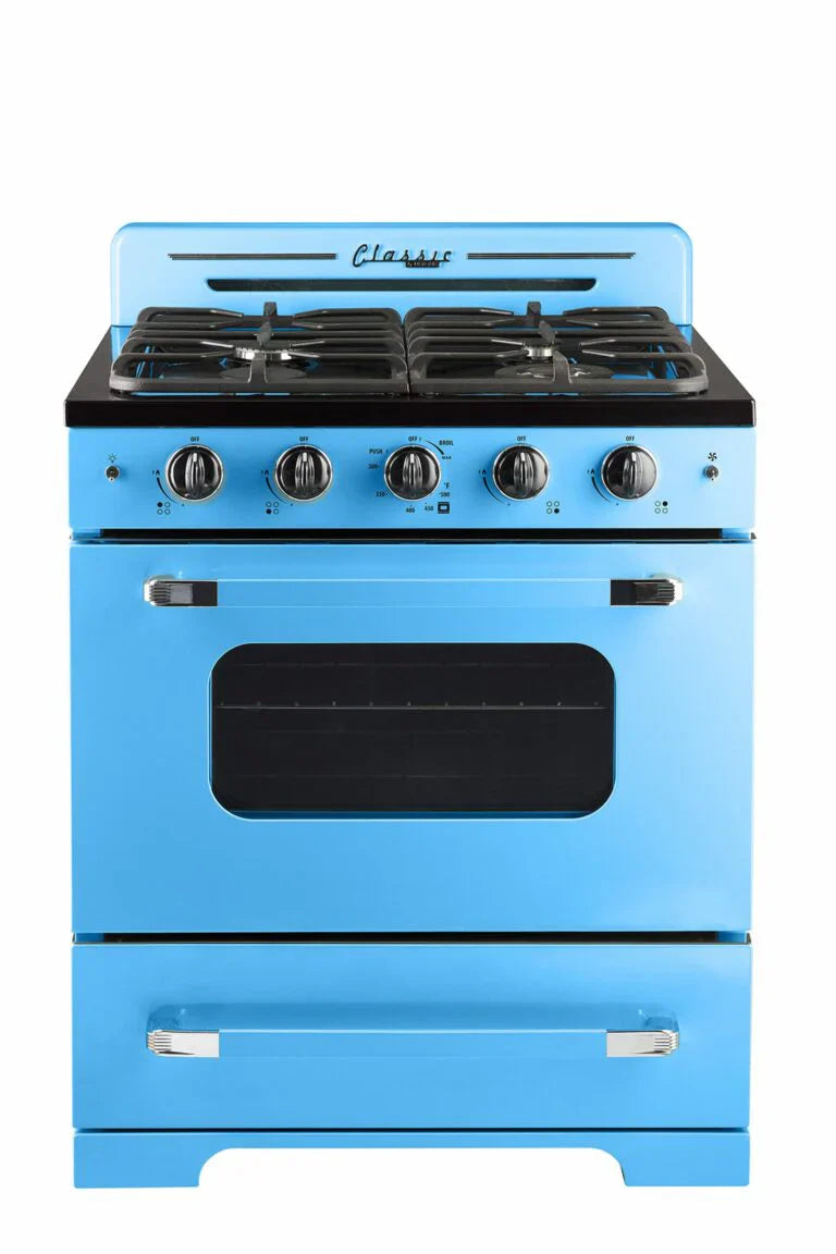 Unique Off Grid UGP-30CR RB Classic 30" x 42" With Single Oven and 4 Burners Blue Range