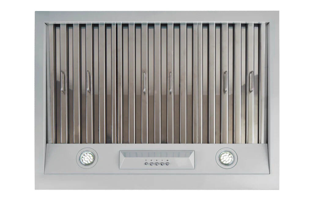 Unique Off Grid UGP-30CR RH W Classic 30" x 10" With 2 Powerful Motors White Stainless Steel Rangehood