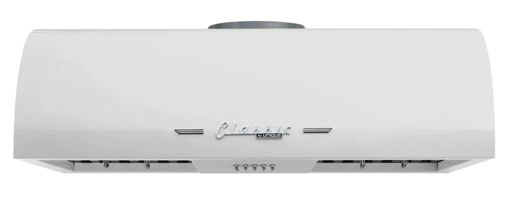 Unique Off Grid UGP-30CR RH W Classic 30" x 10" With 2 Powerful Motors White Stainless Steel Rangehood