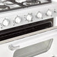 Unique Off Grid UGP-30CR W Classic 30" x 42" With Single Oven and 4 Burners White Range