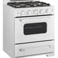 Unique Off Grid UGP-30CR W Classic 30" x 42" With Single Oven and 4 Burners White Range