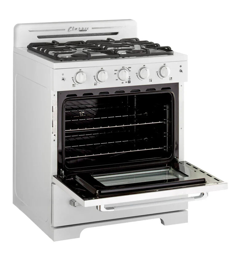 Unique Off Grid UGP-30CR W Classic 30" x 42" With Single Oven and 4 Burners White Range