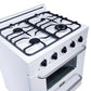 Unique Off Grid UGP-30G OF1 W Unique 30" x 42" With Single Oven and 4 Burners White Range