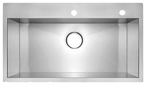 Urban Place Drop-In Large Single 33" Stainless Steel Zero-Edge Kirchen Sink by Chemcore Industries