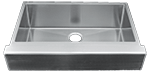 Urban Place Large Single Apron 30" Stainless Steel Radial Kirchen Sink by Chemcore Industries