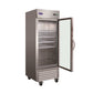 Valpro 23 cu.ft. Stainless Steel Single Glass Door Reach-In Freezer
