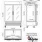 Valpro 49 cu.ft. Stainless Steel Reach-In Glass 2-Door Freezer