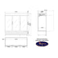 Valpro 72 cu.ft. Merchandiser Refrigerator With 3 Swing Glass Doors