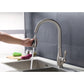 Vanity Art 17" Brushed Nickel Stainless Steel Single Handle Kitchen Sink Faucet With Pull Down Sprayer