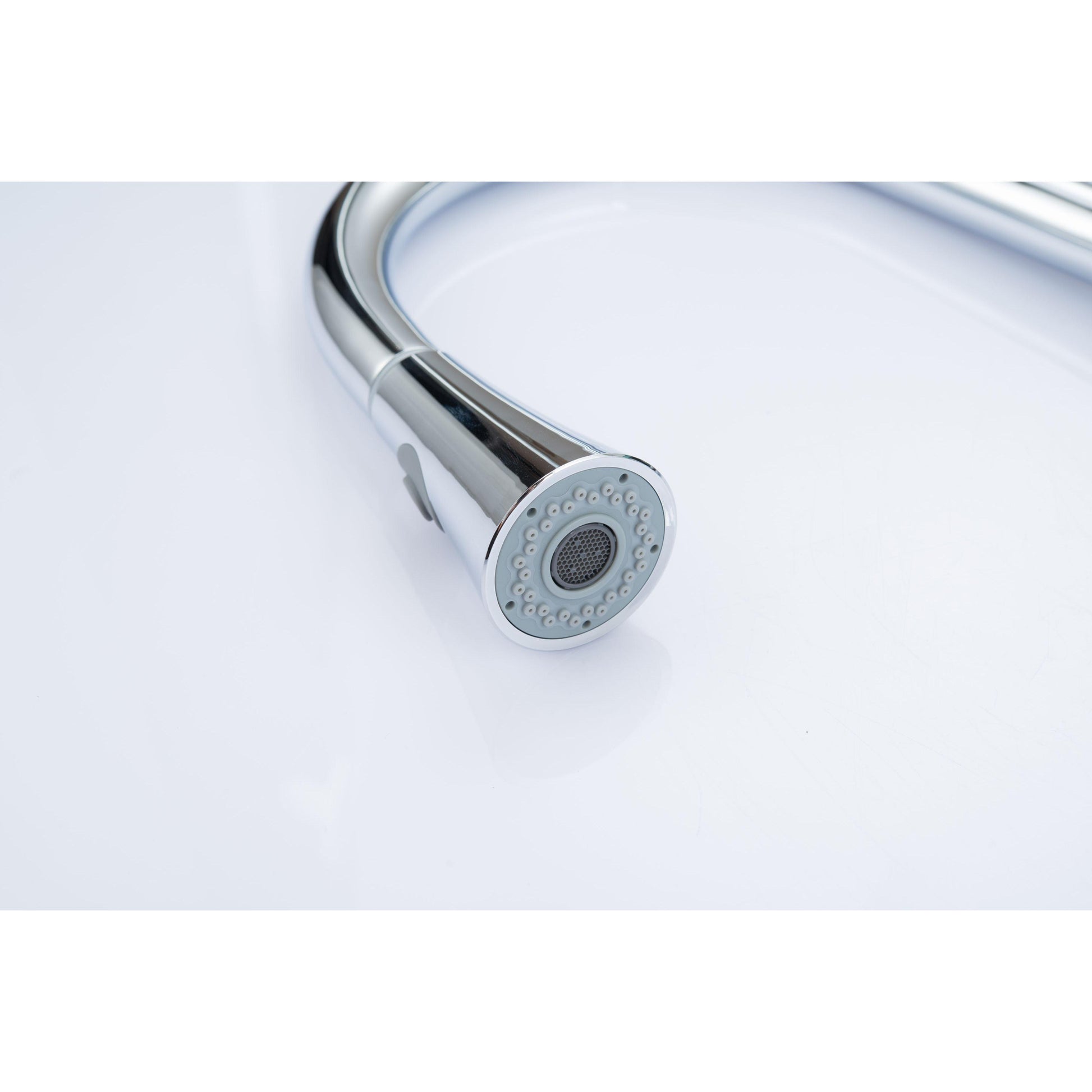 Vanity Art 17" Polished Chrome Stainless Steel Single Handle High Arc Kitchen Sink Faucet With Pull Down Sprayer