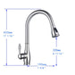 Vanity Art 17" Polished Chrome Stainless Steel Single Handle Kitchen Sink Faucet With Pull Down Sprayer
