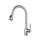 Vanity Art 17" Polished Chrome Stainless Steel Single Handle Kitchen Sink Faucet With Pull Down Sprayer