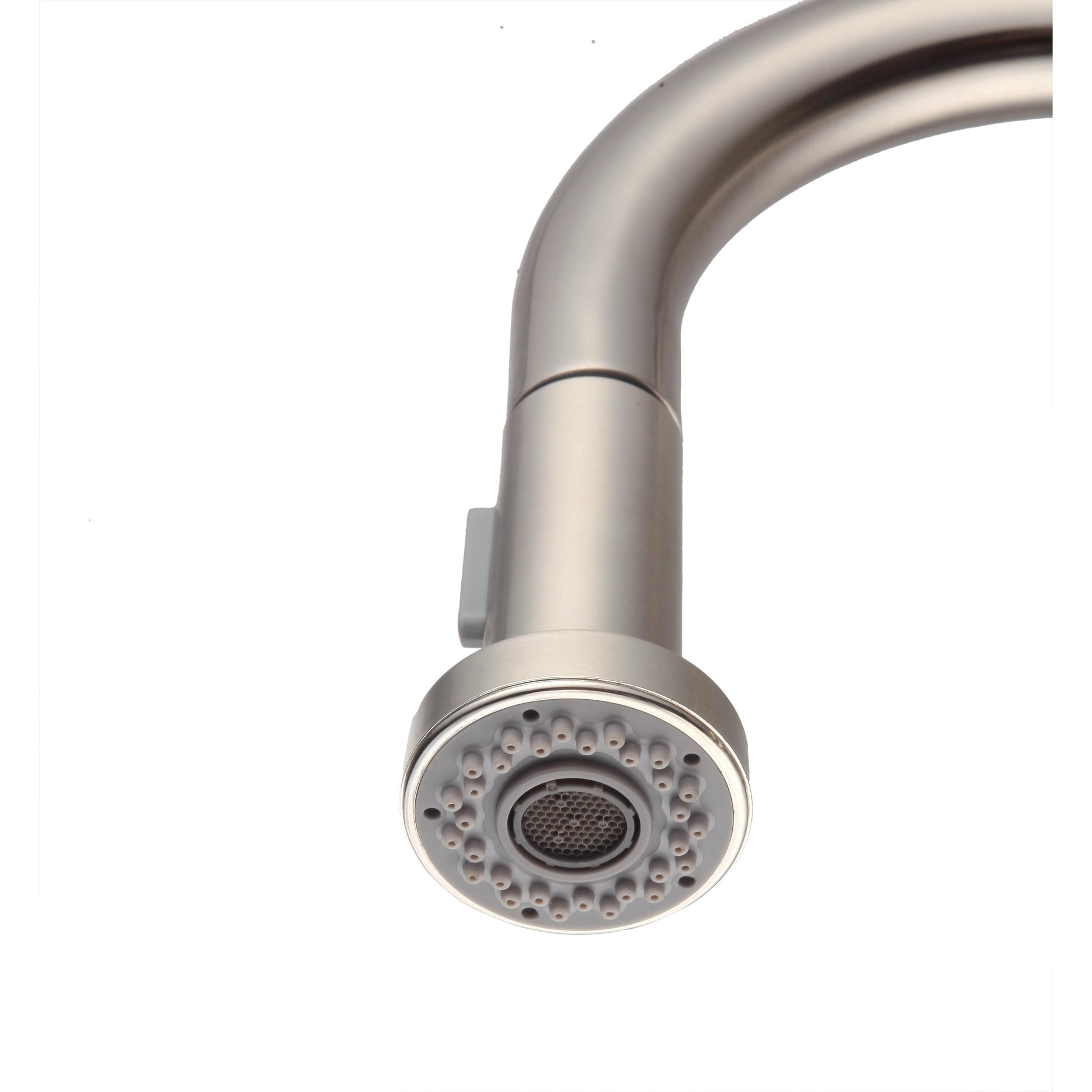 Vanity Art 8" W x 17" H Brushed Nickel Stainless Steel Single Lever High Arc Kitchen Sink Faucet With Pull Down Sprayer