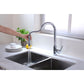 Vanity Art 8" W x 17" H Polished Chrome Stainless Steel Single Lever Handle Kitchen Sink Faucet With Pull Down Sprayer