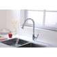 Vanity Art 8" W x 17" H Polished Chrome Stainless Steel Single Lever High Arc Kitchen Sink Faucet With Pull Down Sprayer