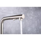 Vanity Art 9" W x 12" H Brushed Nickel Stainless Steel Single Lever Kitchen Sink Faucet With Pull Down Sprayer