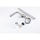 Vanity Art 9" W x 12" H Brushed Nickel Stainless Steel Single Lever Kitchen Sink Faucet With Pull Down Sprayer