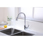 Vanity Art 9" W x 17" H Polished Chrome Stainless Steel Single Lever Kitchen Sink Faucet With Pull Down Sprayer