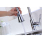 Vanity Art 9" W x 17" H Polished Chrome Stainless Steel Single Lever Kitchen Sink Faucet With Pull Down Sprayer