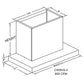 Vent-A-Hood 42" Stainless Steel Contemporary Wall Mount Range Hood with 600 CFM Motor and 21" Duct Cover Assembly