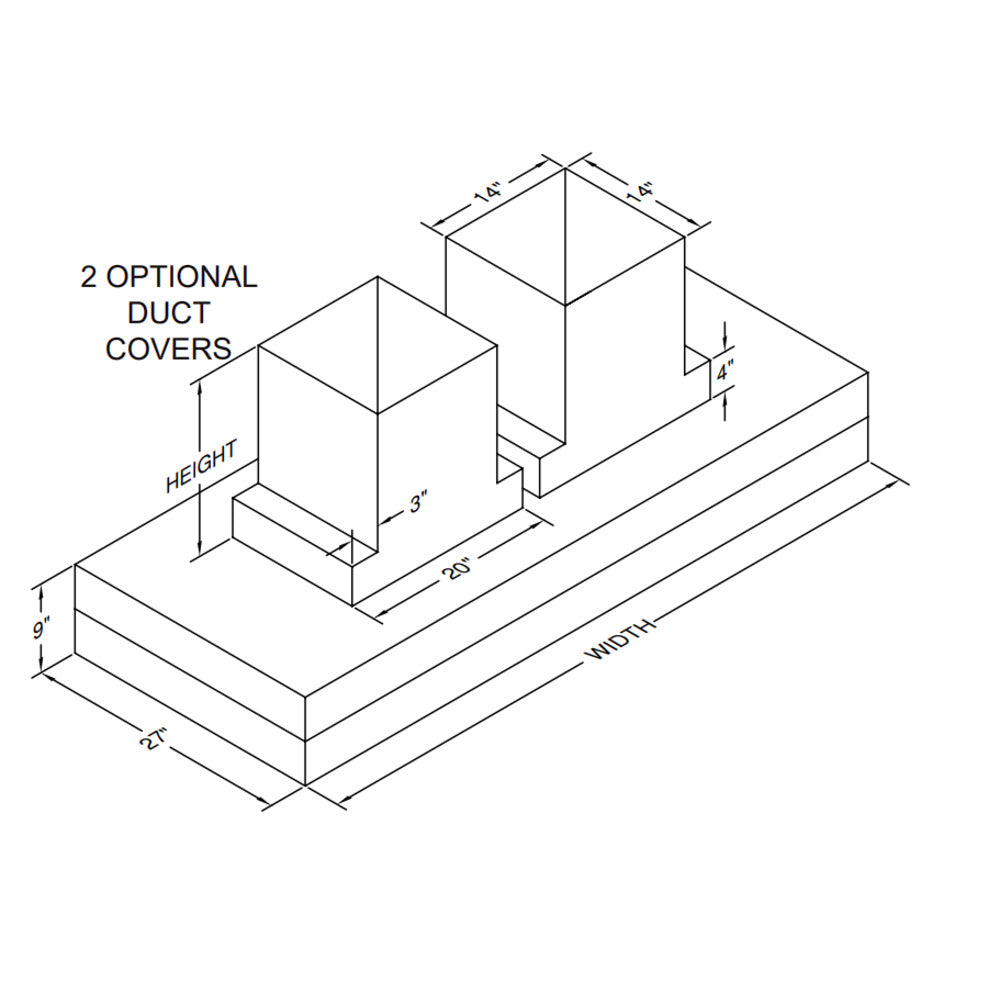 Vent-A-Hood 60" Biscuit Finish Contemporary Island Range Hood with 1100 CFM Motor