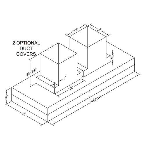 Vent-A-Hood 60" Biscuit Finish Contemporary Island Range Hood with 1100 CFM Motor