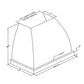 Vent-A-Hood Designer Series JCH/C2 48" Stainless Steel Wall Mount Range Hood with 600 CFM Motor and LED Lights