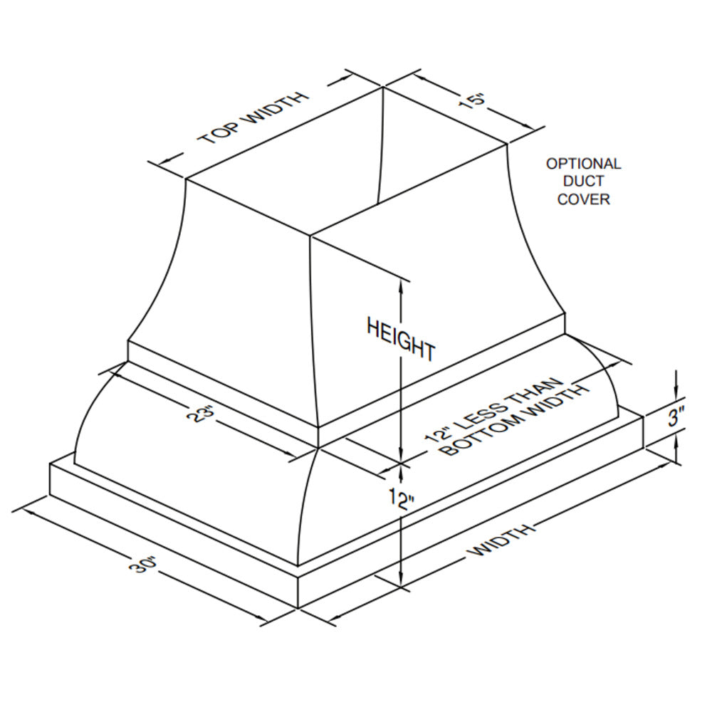 Vent-A-Hood Designer Series JCIH/A1 36" Biscuit Finish Island Range Hood with 550 CFM Motor and LED Lights