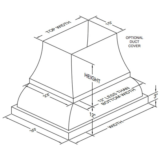 Vent-A-Hood Designer Series JCIH/A1 36" Biscuit Finish Island Range Hood with 550 CFM Motor and LED Lights