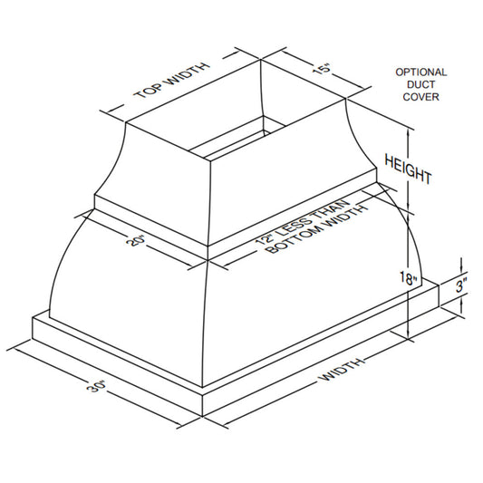 Vent-A-Hood Designer Series JCIH/B1 36" Biscuit Finish Island Range Hood with 550 CFM Motor and LED Lights