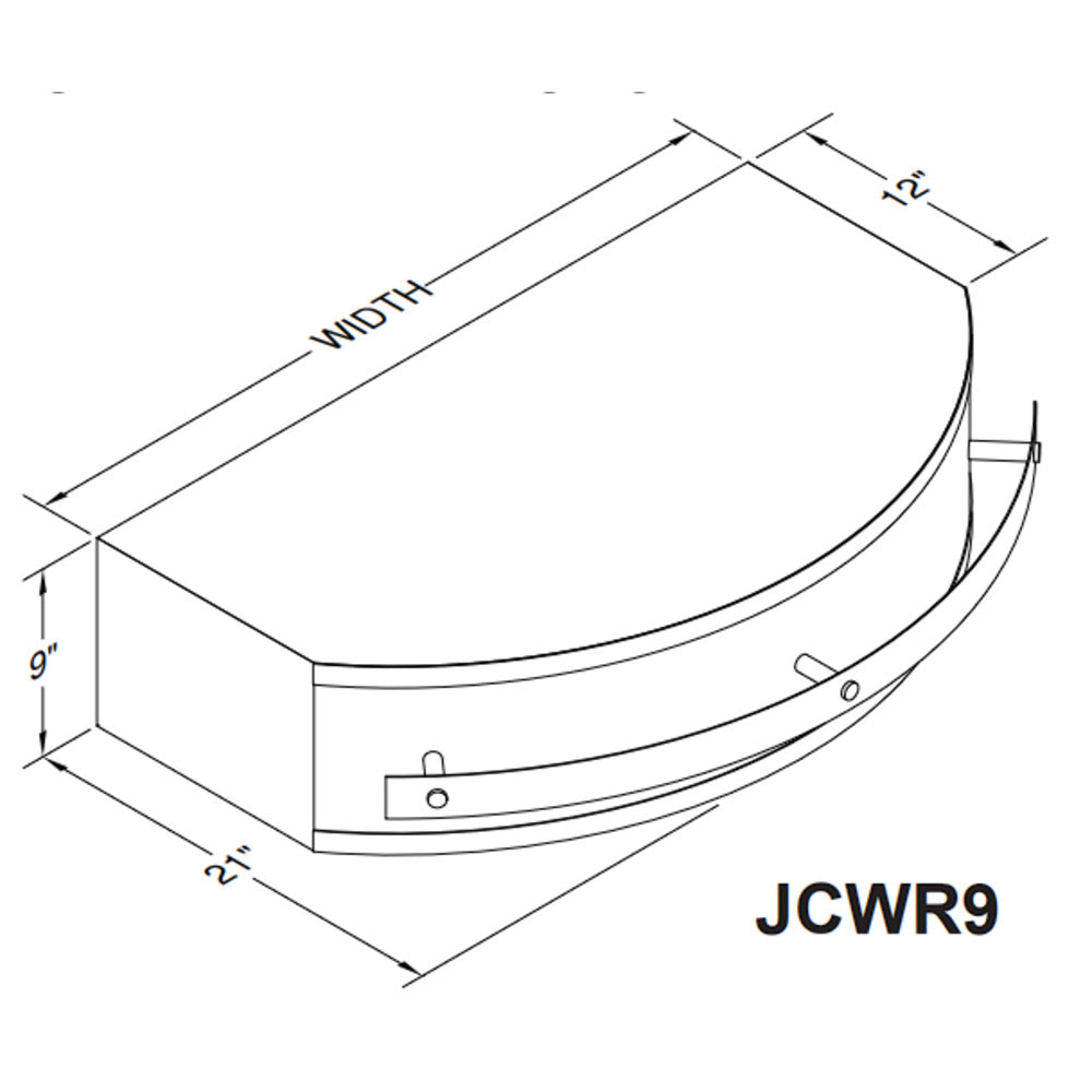 Vent-A-Hood Designer Series JCWR9 30" Stainless Steel Under Cabinet Range Hood with 300 CFM Motor and LED Lights