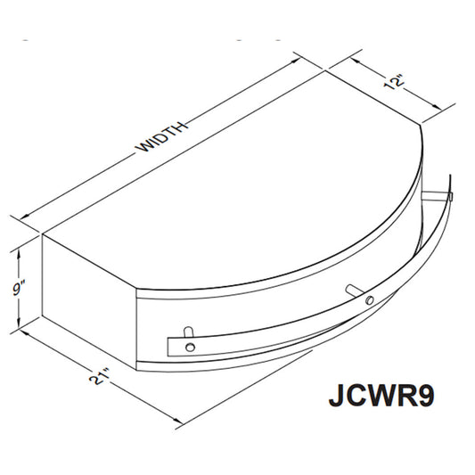 Vent-A-Hood Designer Series JCWR9 30" Stainless Steel Under Cabinet Range Hood with 300 CFM Motor and LED Lights