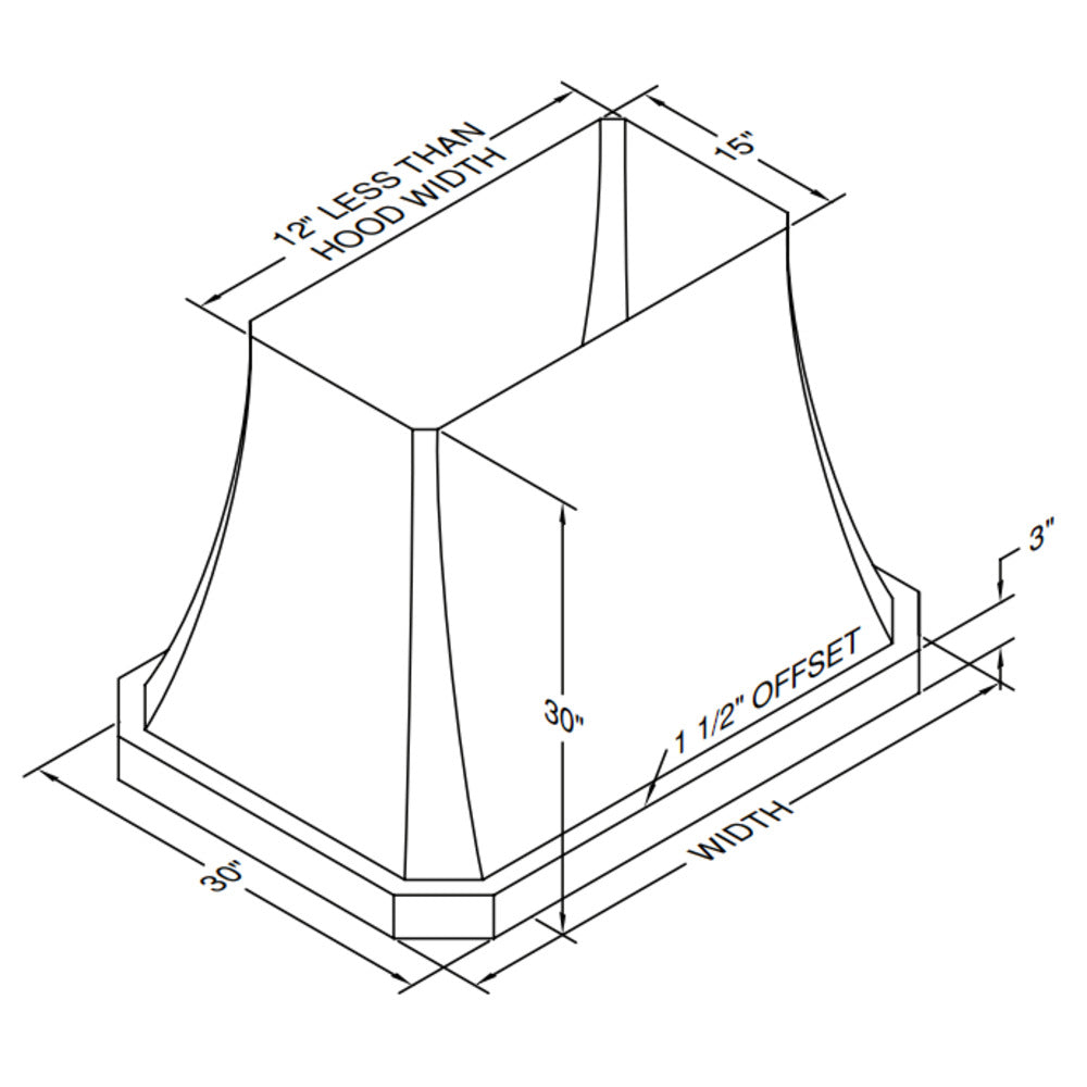 Vent-A-Hood Designer Series JDIH/C1 36" Biscuit Finish Island Range Hood with 550 CFM Motor and LED Lights