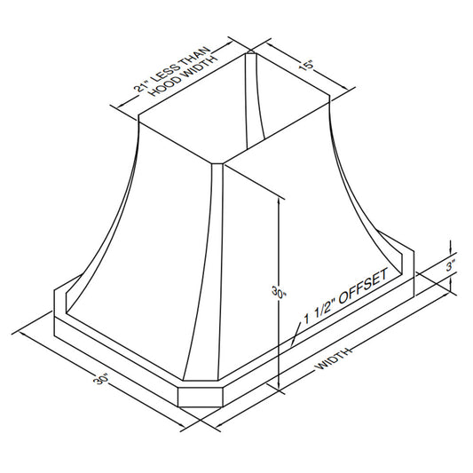 Vent-A-Hood Designer Series JDIH/C2 36" Biscuit Finish Island Range Hood with 550 CFM Motor and LED Lights