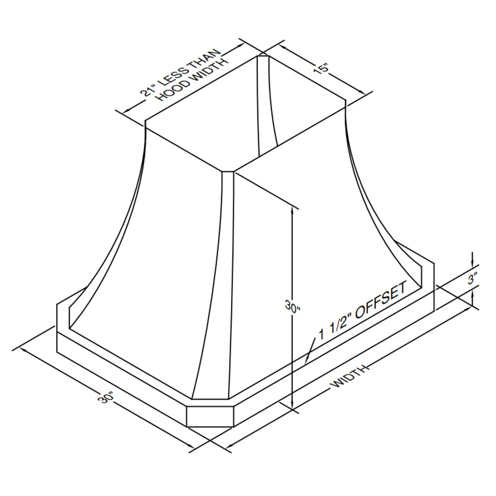 Vent-A-Hood Designer Series JDIH/C2 42" Overlay Finish Island Range Hood with 550 CFM Motor and LED Lights