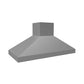 Vent-A-Hood Euroline Pro Series 48" Gunsmoke Finish Euro-Style Island Range Hood with 1100 CFM Motor and LED Lights