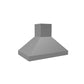 Vent-A-Hood Euroline Pro Series PYDH18 48" Gunsmoke Finish Island Range Hood with 550 CFM Motor and LED Lights