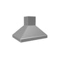 Vent-A-Hood Euroline Pro Series SEPIH18 42" Gunsmoke Finish Island Range Hood with 550 CFM Motor and LED Lights