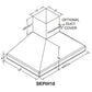 Vent-A-Hood Euroline Pro Series SEPIH18 48" Gunsmoke Finish Island Range Hood with 550 CFM Motor and LED Lights