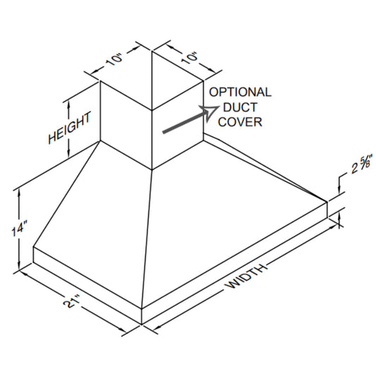 Vent-A-Hood Euroline Series PDH14 36" Biscuit Finish Wall Mounted Range Hood with 600 CFM Motor and LED Lights