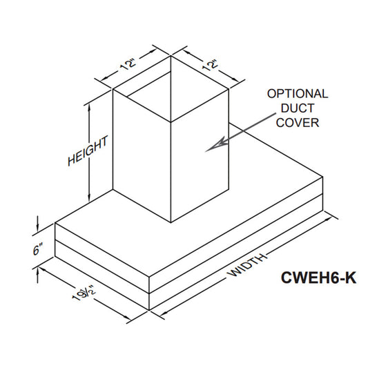 Vent-A-Hood K Series 36" Gunsmoke Finish Contemporary Wall Mount Range Hood with 250 CFM Motor and LED Lights