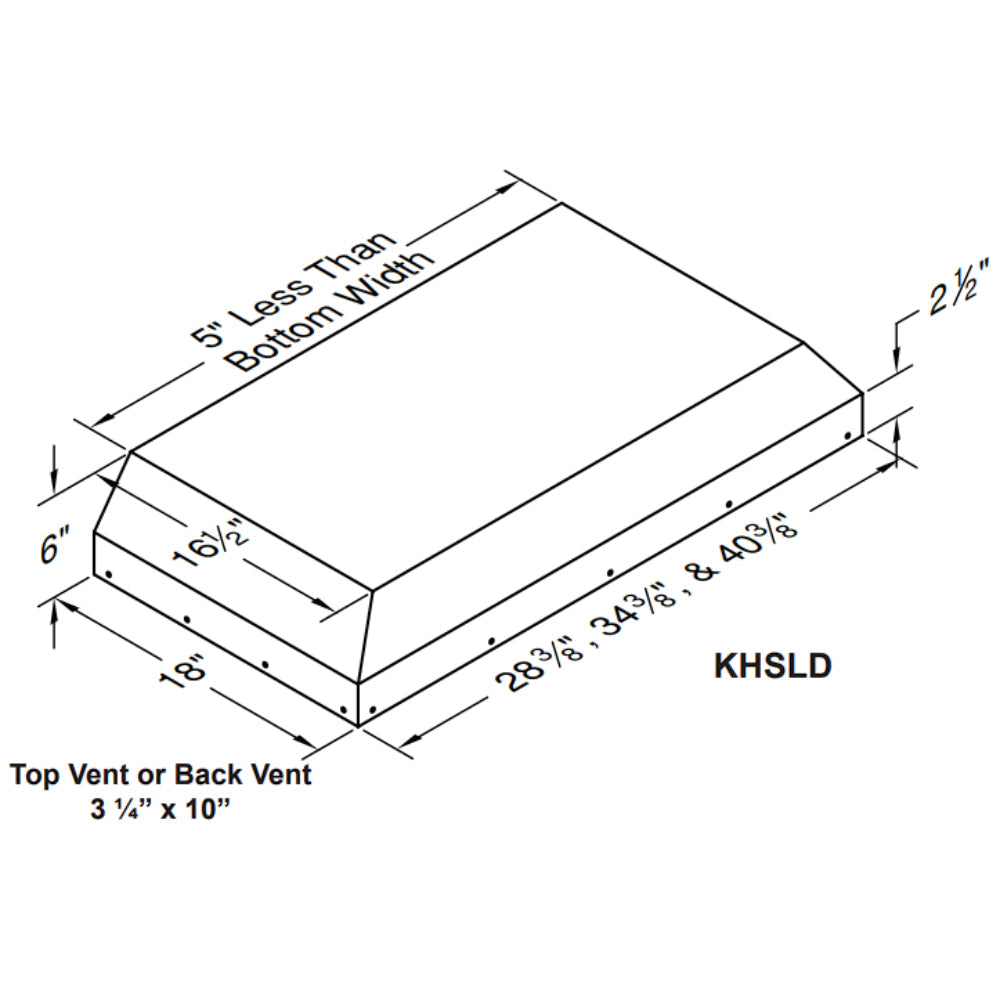 Vent-A-Hood K Series KHSLD 34" Black Carbide Finish Wall Mounted Liner Insert Range Hood with 250 CFM Motor and LED Lights