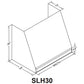 Vent-A-Hood SLH30 36" Overlay Finish Wall Mounted Range Hood with 600 CFM Motor and LED Lights