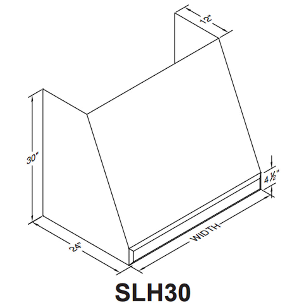 Vent-A-Hood SLH30 42" Overlay Finish Wall Mounted Range Hood with 900 CFM Motor and LED Lights