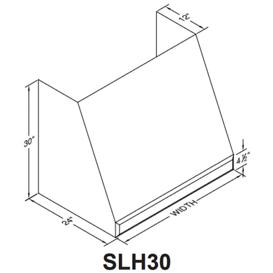Vent-A-Hood SLH30 42" Stainless Steel Wall Mounted Range Hood with 300 CFM Motor and LED Lights