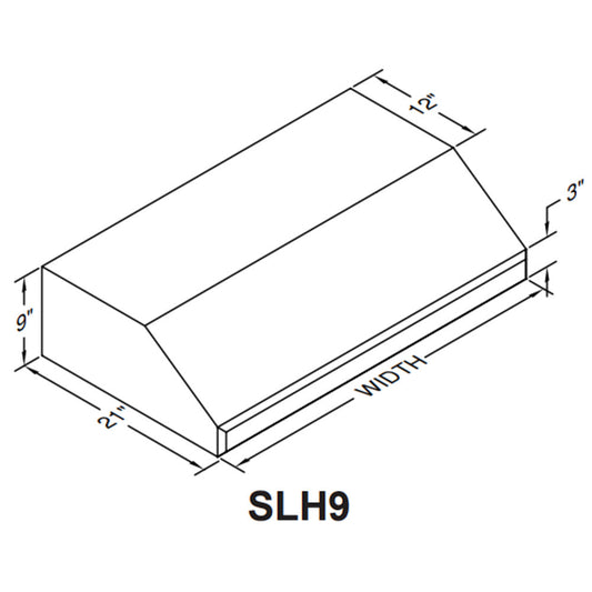 Vent-A-Hood SLH9 48" Gunsmoke Finish Under Cabinet Range Hood with 1200 CFM Motor and LED Lights