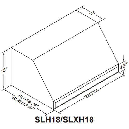 Vent-A-Hood SLXH18 30" Biscuit Finish Wall Mounted Range Hood with 300 CFM Motor and LED Lights