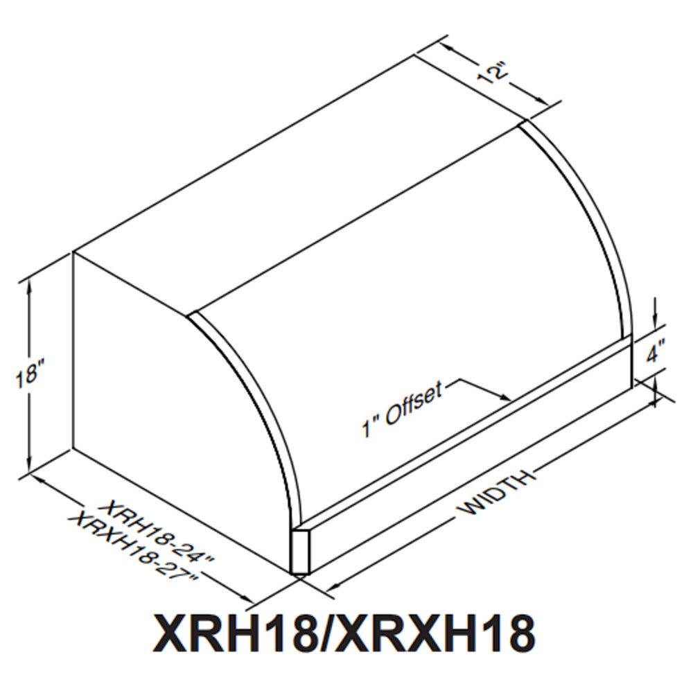 Vent-A-Hood XRH18 42" White Finish Wall Mounted Range Hood with 900 CFM Motor and LED Lights