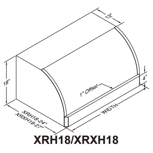 Vent-A-Hood XRXH18 54" Gunsmoke Finish Wall Mounted Range Hood with 1200 CFM Motor and LED Lights